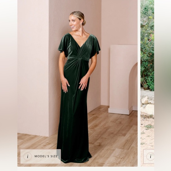 GWEN REVELRY bridesmaid’s dress in Classic Emerald - Picture 2 of 5